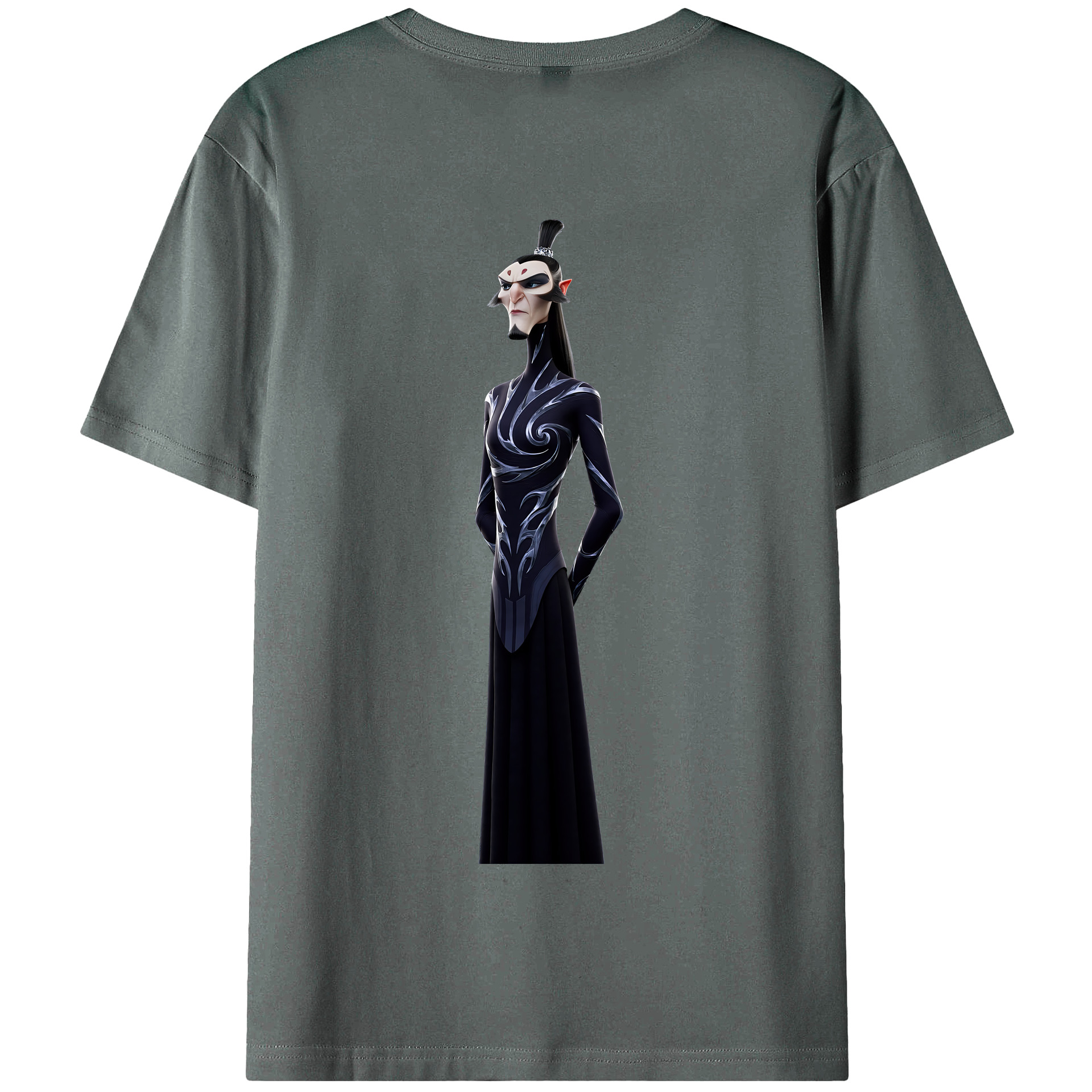（画像用） Ne Zha 2 ナタ 魔童の大暴れ 綿100％半袖Tシャツ（背面プリント）